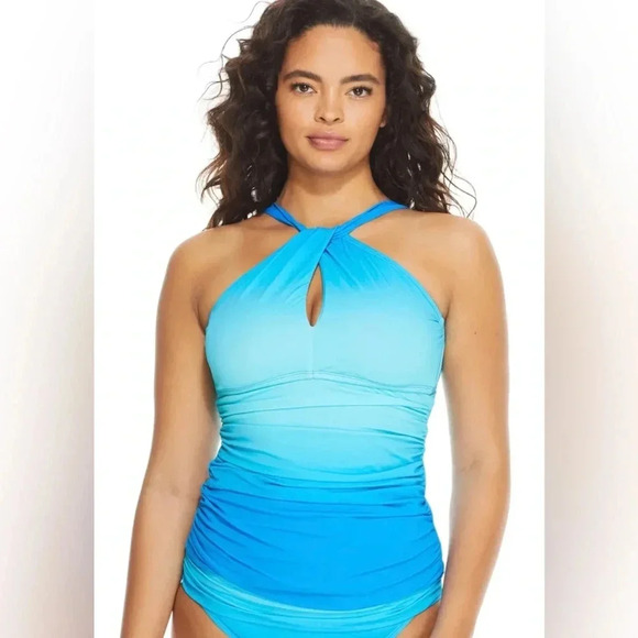 Bleu Rod Beattie Coast To Coast High-Neck Underwire Tankini Top & Hipster Bottom - Picture 4 of 13